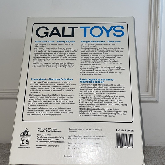 Galt - Giant Floor Puzzle -Nursery Rhymes Age 3-6 - Picture 2 of 2